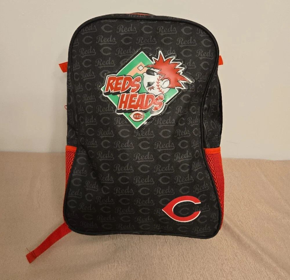 Cincinnati Reds Heads Baseball Backpack Black Red – Preloved